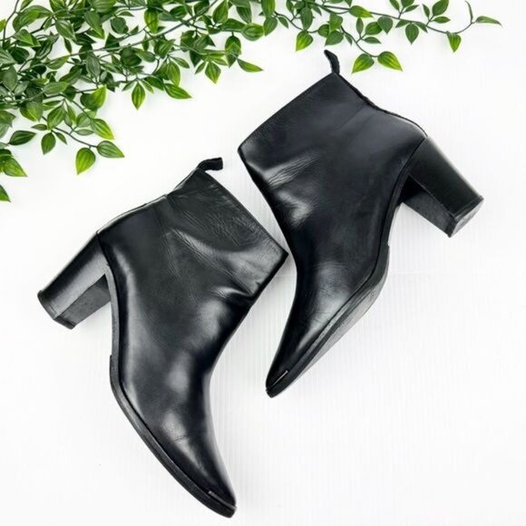 ACNE STUDIOS LOMA BLACK LEATHER ANKLE BOOTS 9.5 - Picture 9 of 11